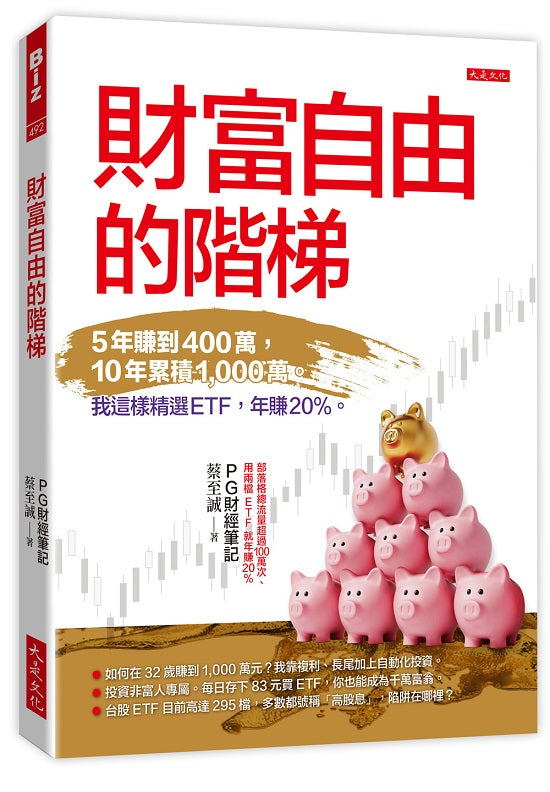 財富自由的階梯:5年賺到400萬,10年累積1,000萬。我這樣精選ETF,年賺20%。
