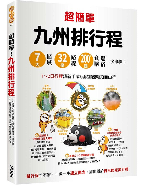 超簡單!九州排行程:7大區域x32條路線x200+食購遊宿一次串聯!1-2日行程讓新手或玩家都能輕鬆自由行