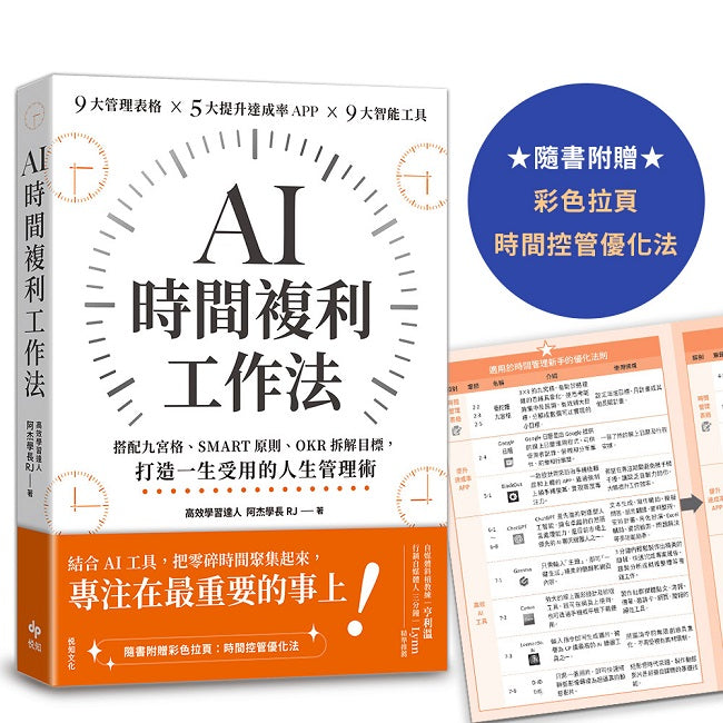 AI時間複利工作法:搭配九宮格、SMART原則、OKR拆解目標,打造一生受用的人生管理術
