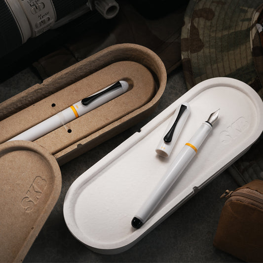 ES-380 黑琵永續鋼筆 | 環保版(極地白) 附贈『卡式墨水』『專用吸墨器』
