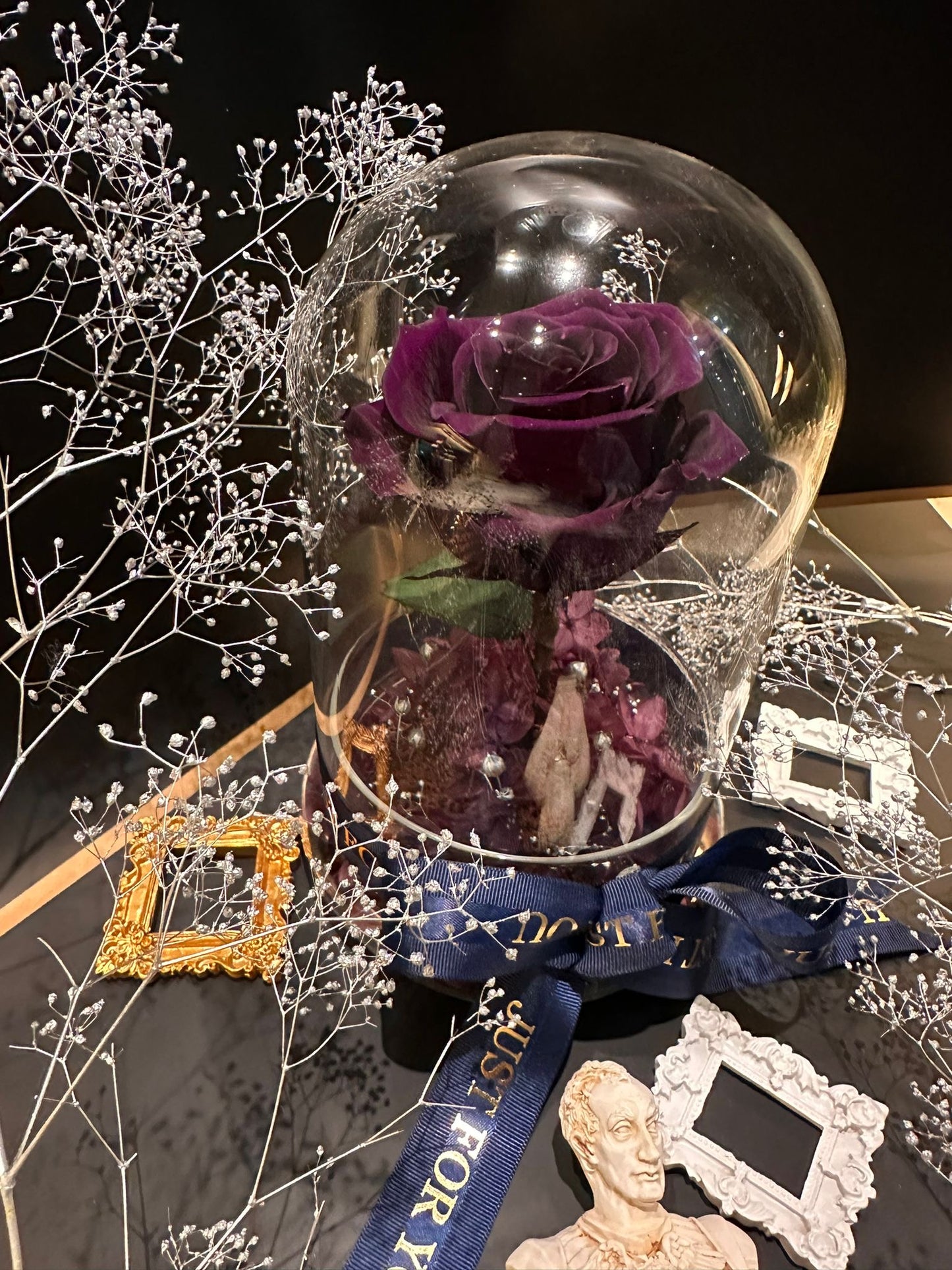 Rose Amor 紫玫瑰+ Fliur.Art 禮盒特別裝 獨一無二 高級送禮擺設 - 香港本土花藝師 Coobe 手作系列