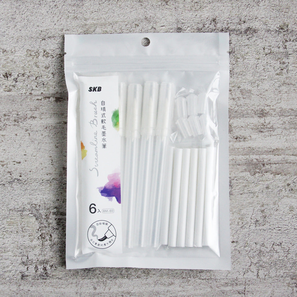 BM-60 自填式軟毛墨水筆 【6入/軟筆頭】