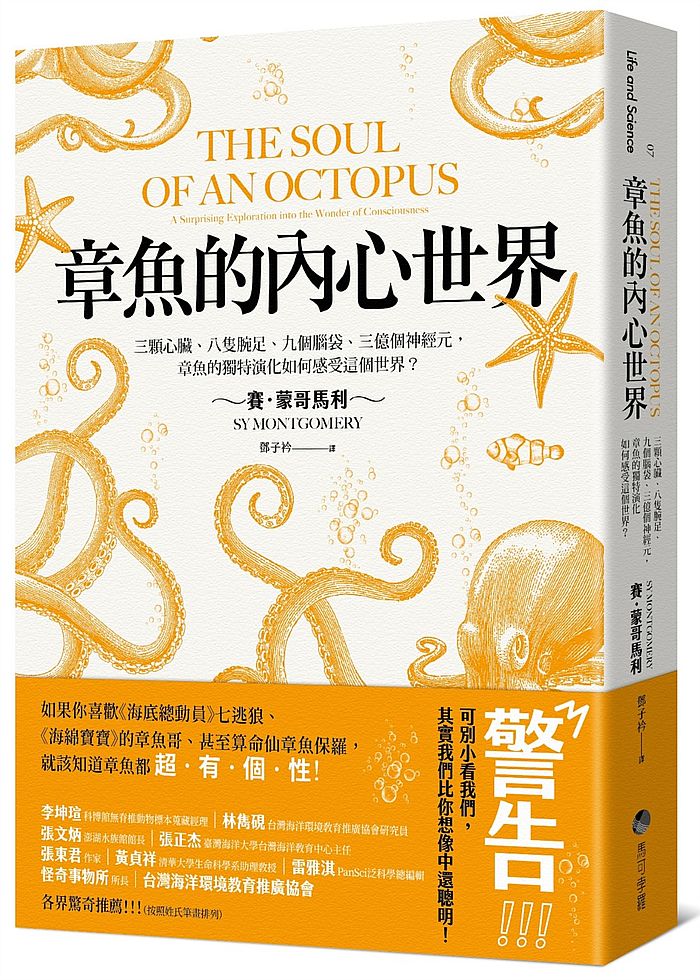 章魚的內心世界:三顆心臟、八隻腕足、九個腦袋、三億個神經元,章魚的獨特演化如何感受這個世界?