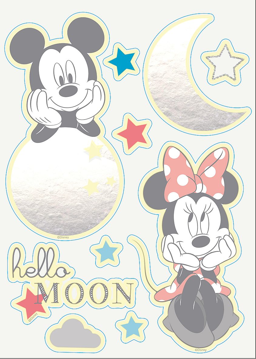 迪士尼夜光貼HELLO MOON