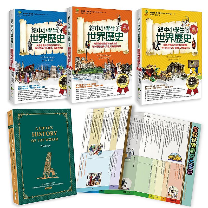 給中小學生的世界歷史【全套四冊,含經典英語學習版】(附贈全彩世界歷史大事紀)