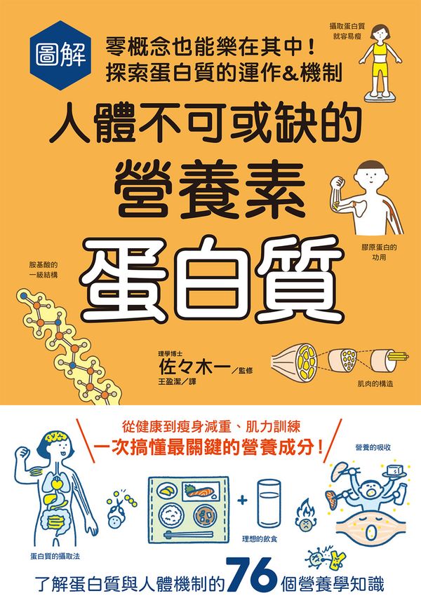 圖解人體不可或缺的營養素:蛋白質-零概念也能樂在其中!探索蛋白質的運作&機制