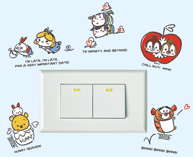 TSUMTSUM系列開關壁貼-超級人氣王