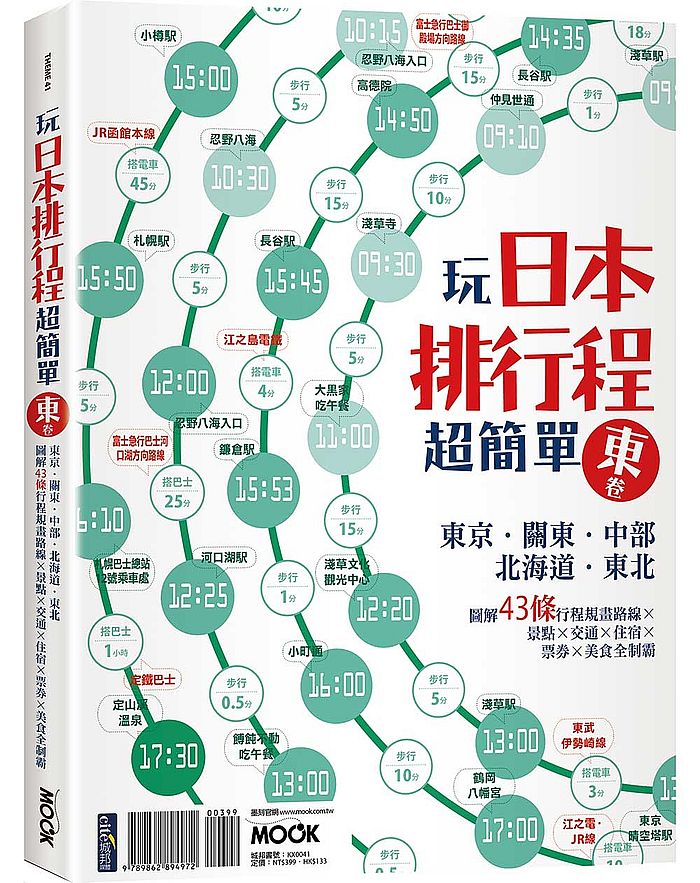 玩日本排行程超簡單-東卷:東京.關東.中部.北海道.東北,圖解43條行程規畫路線X景點X交通X住宿X票券X美食全制霸