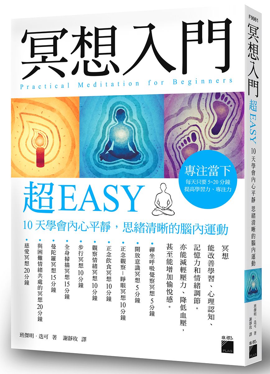 冥想入門超 EASY :10 天學會內心平靜,思緒清晰的腦內運動