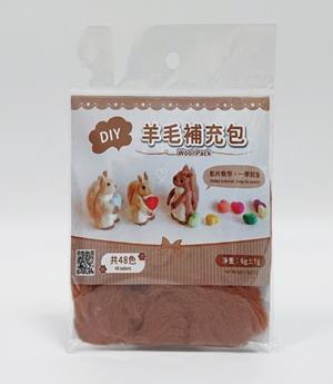 DIY純羊毛補充包-淺棕