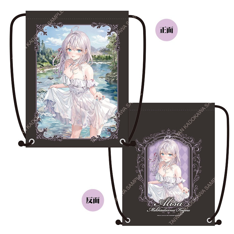 不時輕聲地以俄語遮羞的鄰座艾莉同學(原作) 束口後背包 A