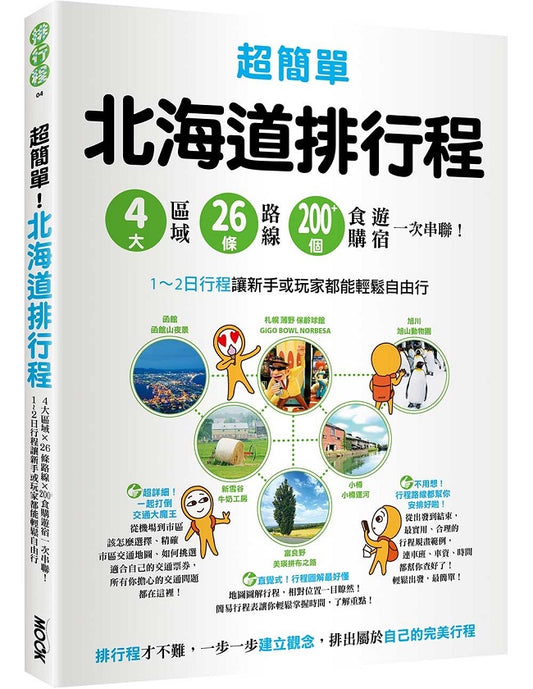 超簡單！北海道排行程：４大區域x26條路線x200+食購遊宿一次串聯！1-2日行程讓新手或玩家都能輕鬆自由行