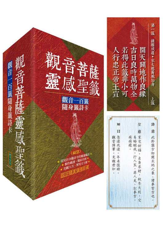 觀音菩薩靈感聖籤〈福慧〉：觀音一百籤隨身籤詩卡