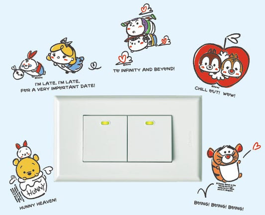 TSUMTSUM系列開關壁貼-超級人氣王